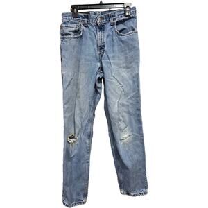 Vintage Levis Men 560 Jeans 31 Blue Loose Fit Tapered Leg 100% Cotton RIP STAIN